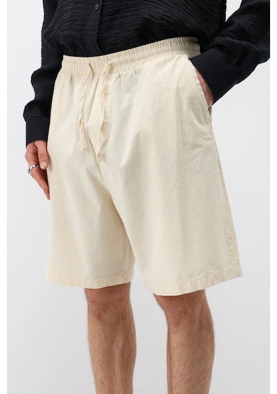 Vamos Oversize Keten Şort Naturel