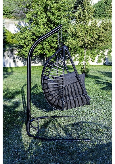 Btk Concept Legend Çift Kişilik Salıncak, Rattan Antrasit