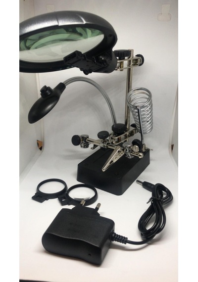 Büyüteçli 3. El Kart Tutuculu Havya Standı Zd 126-3 (Mg 16129C)