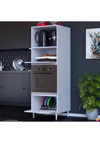Eliusta Luno 2 Kapaklı Modüler Dolap Fırın Dolabı 60x185,9x56 Cm Geniş Kapasiteli Saklama Dolabı Beyaz Eliusta Luno 2 Kapaklı Modüler Dolap Fırın Dolabı 60x185,9x56 Cm Geniş Kapasiteli Saklama Dolabı Beyaz