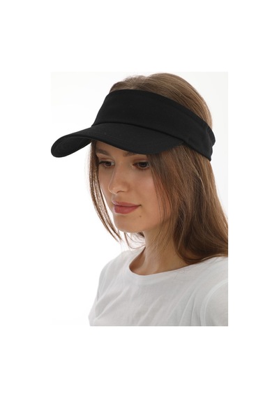 Uv Koruyuculu Unisex Siperlikli Siyah Şapka Siyah