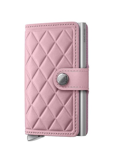 Secrid Premium Miniwallet+ Emboss Diamond Kartlık Cüzdan, Pembe Çok Renkli