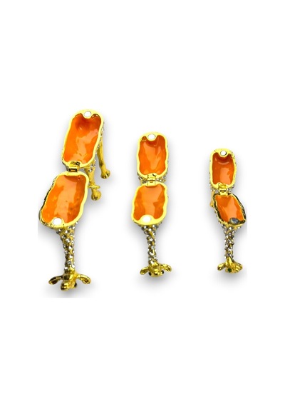 3'lü Dekoratif Zürafa Biblo Seti Taş İşlemeli Gold Beyaz & Pembe Taş 8x9 CM, 7x8 CM, 6x6 CM 728700735