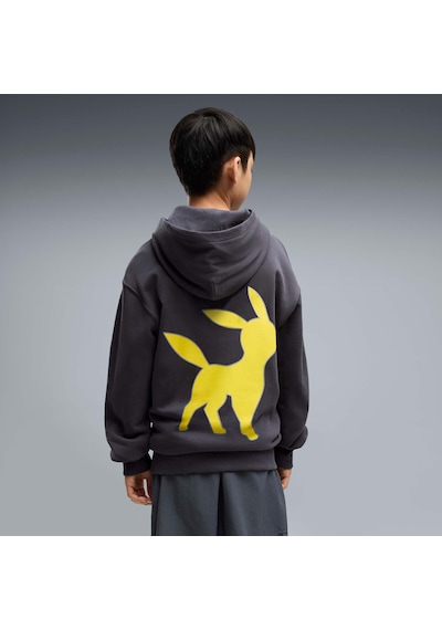 Puma X Pokemon Genç Geniş Kesim Kapüşonlu Sweatshırt 634945 76 Gri