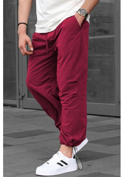 Madmext Bordo Regular Fit Erkek Paraşüt Pantolon 6504-bordo Bordo