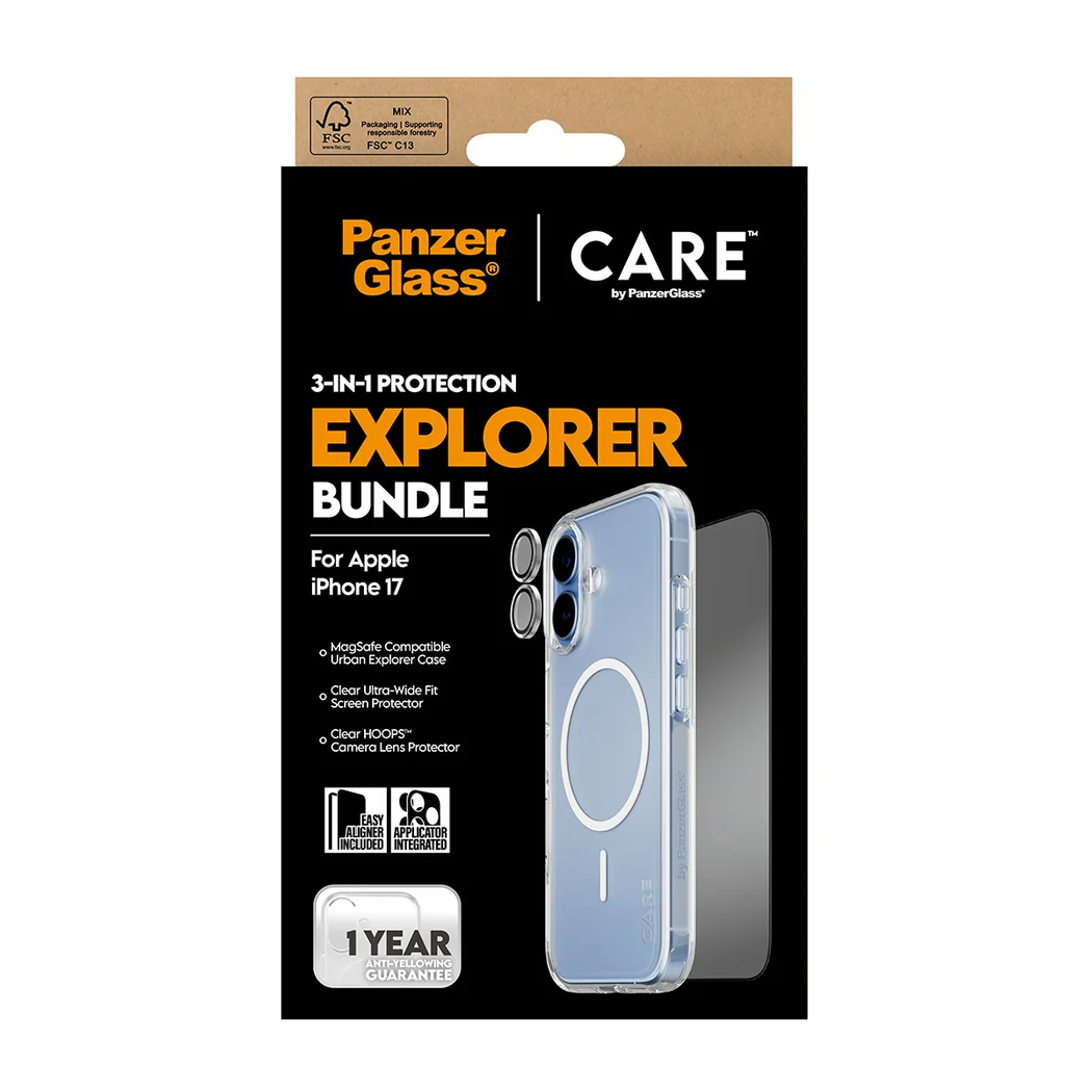 Panzerglass Apple Apple iPhone Uyumlu  17 Urban Explorer Bundle 3 Ü 1 Arada Şeffaf Set