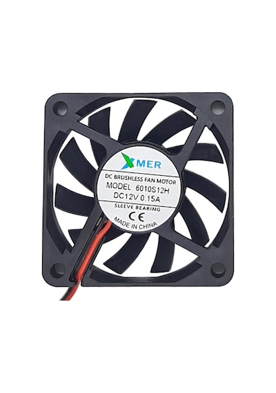 Xmer 60X60X10Mm 12V 0.15A 2 Kablolu Fan