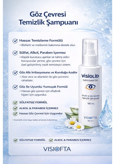 Visiolid Kirpik Göz Çevresi Ve Yüz Temizleme Şampuanı 100 ML