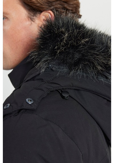 Ac&co Erkek Sıyah Standart Fit Çıkma Kürk Kapüşonlu Fermuarlı Yan Cep Kalın Dolgulu Mont Siyah Ac&co Erkek Sıyah Standart Fit Çıkma Kürk Kapüşonlu Fermuarlı Yan Cep Kalın Dolgulu Mont Siyah