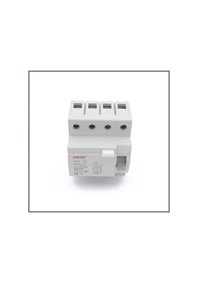 Onesto100A B Tipi Rccb 3P+N 300Ma Scc:6Ka