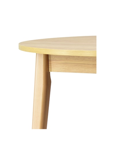 Vilinze Avanos Yuvarlak Sabit Mdf Mutfak Masası - Q90 Cm Naturel Naturel