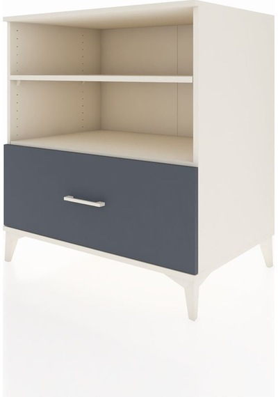 Kronos Şifonyer 2 Raflı Tek Çekmeceli 88x59x96 Aytaşı-antrasit Aytaşı