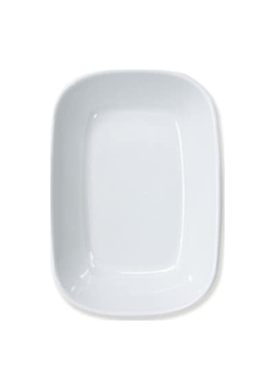 6 Ad Ermiya 14x10 cm Termo Melamin Kare Kayık Tabak