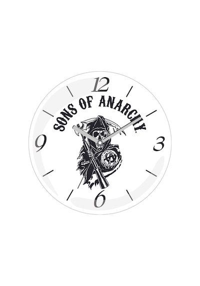 En Çok Satılan Sons Of Anarshi Çap 30cm Sessiz Akar Bombeli Gerçek Cam Duvar Saati Siyah