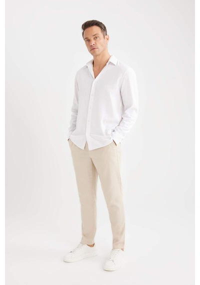 DeFacto Yazlık Jogger Keten Düz Paça Pantolon D7542AX25SPBG737