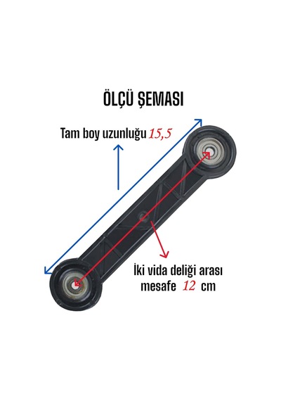 4 Adet Beşik Sallama Aparatı Siyah 12 Cm