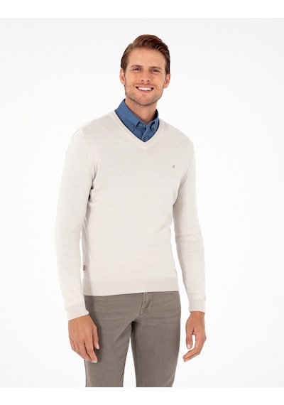 Pierre Cardin Erkek Taş Kazak /triko 50296622-vr049 Taş Rengi Taş