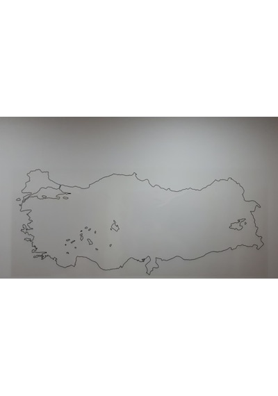 Dilsiz Türkiye Haritası Statik Kağıt Tahta