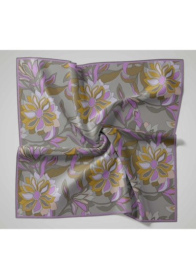 Silk Home Olinda İpek Eşarp 47003-29 Mor, Hardal, Lila, Gri