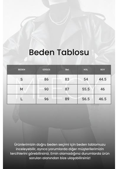 Meecy Oversıze Kemerli Deri Tarz Ceket Bordo Bordo
