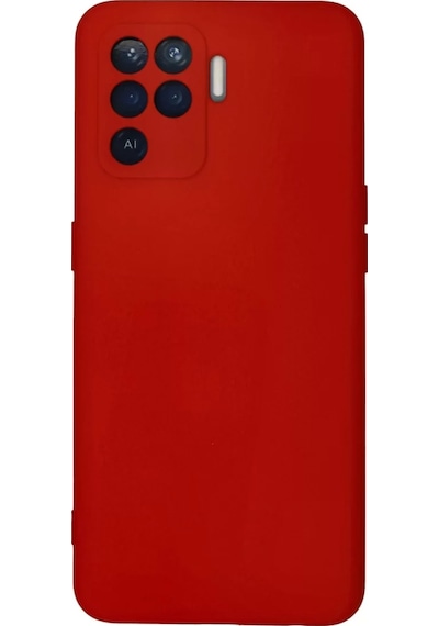 Newface Oppo Reno 5 Lite Kılıf Nano İçi Kadife Silikon - Kırmızı Renk: Kırmızı