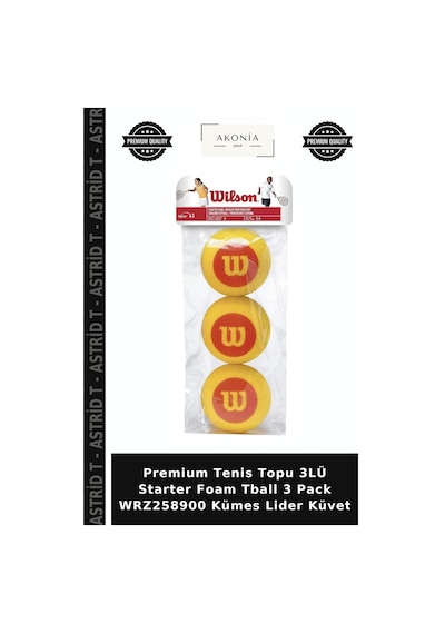 Premium Tenis Topu 3lü Starter Foam Tball 3 Pack Wrz258900 Kümes Lider Küvet
