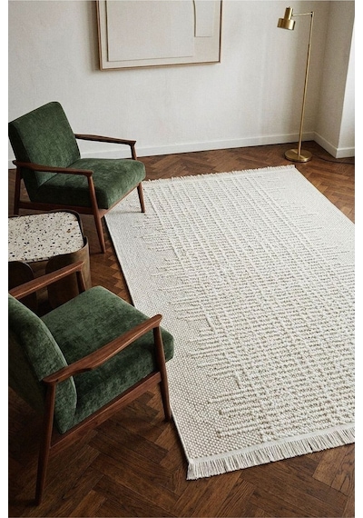 Leiva Home Monaco 0219a Krem Bohem Sisal Bukle Yumuşak Özel Kesim Salon Koridor Mutfak Yolluk Saçaklı Halı 0220-krem
