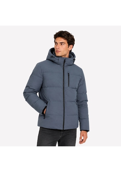 Jack & Jones Jack&jones Becks Puffer Erkek Gri Kapüşonlu Mont
