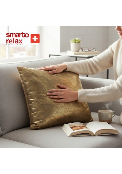 Smarto Relax Luxe Altın Dekoratif Dolgolu Kırlent 45 X 45 Cm Gold