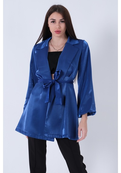 Feminist Saks Kolları Volanlı Monoray Saten Ceket 31050689.26 Saks
