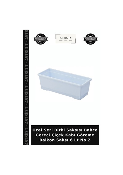 Özel Seri Bitki Saksısı Bahçe Gereci Çiçek Kabı Göreme Balkon Saksı 6 Lt No 2