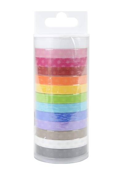 Doodlebug 4802 Monokromatik Washi Bant 12 Paket , 8 Mm X 12 Yd Diğer