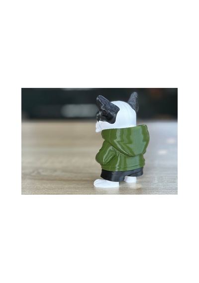 Kapüşonlu Fransız Buldog Figürü 10cm