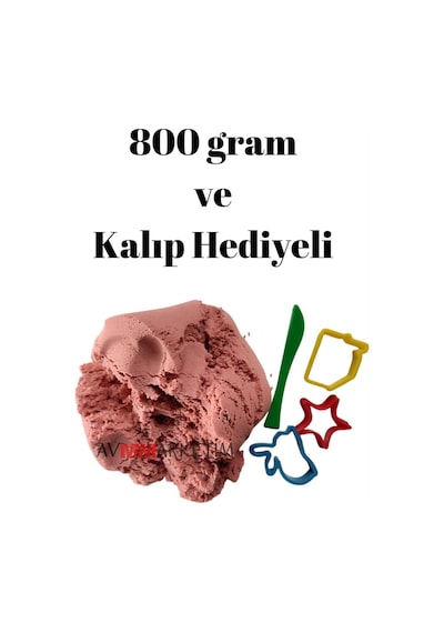 Oyun Kalıbı Hediyeli Kurumayan Kinetik Kum 800 Gram Ve Kalıp Hediyeli Oyun Kumu Yapışmaz Kum Pembe
