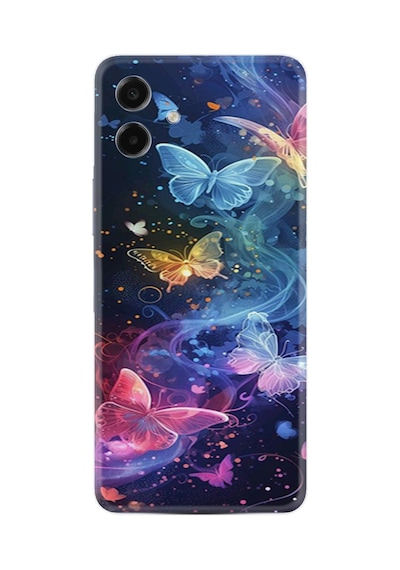 Samsung Samsung Galaxy Uyumlu A07 Sm-a075f Kılıf Boutique Baskılı Resimli Neon Kelebekler Pcode -092