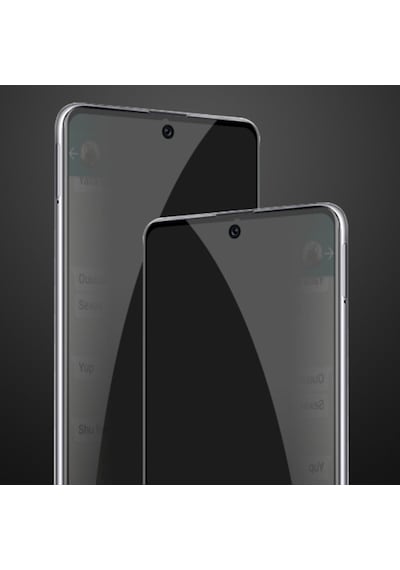 Samsung Uyumlu Galaxy A71 3D Full Privacy Gizlilik Tempered Cam Ekran Koruyucu Siyah