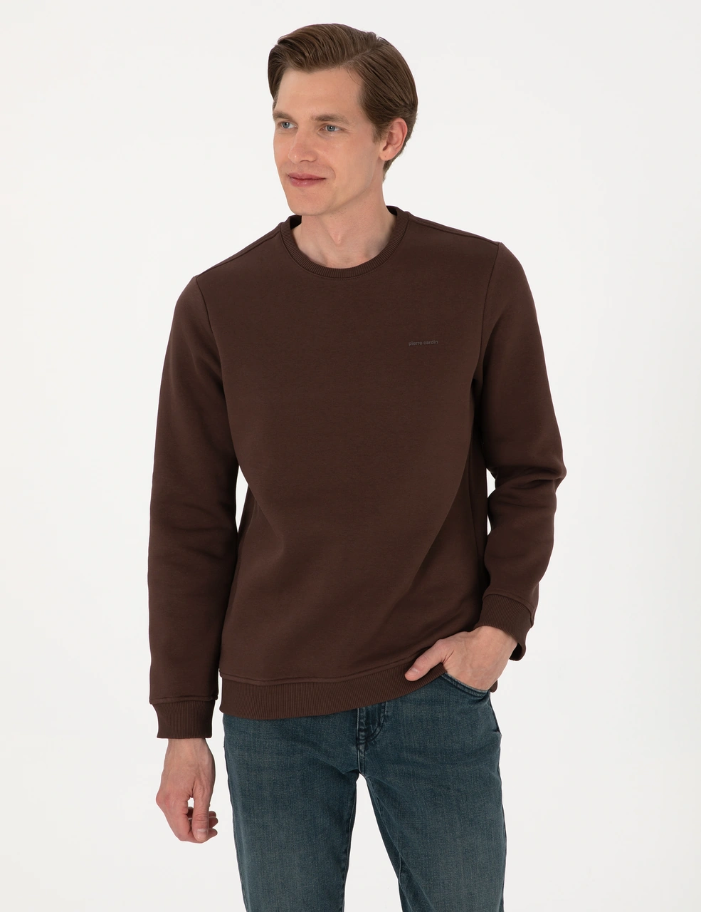 Pierre Cardin Erkek Kahverengi Sweatshirt 50315021-vr029 Kahverengi