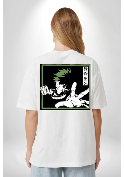 My Hero Academia Dabi Anime Beyaz Oversize Unisex Ön Ve Sırt Baskılı Tişört Beyaz My Hero Academia Dabi Anime Beyaz Oversize Unisex Ön Ve Sırt Baskılı Tişört Beyaz