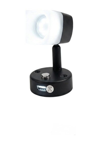 Mellifera Led Okuma Lambası Döner Başlıklı Dokunmatik Dimmerli 2w 12v/24v - Siyah-1855