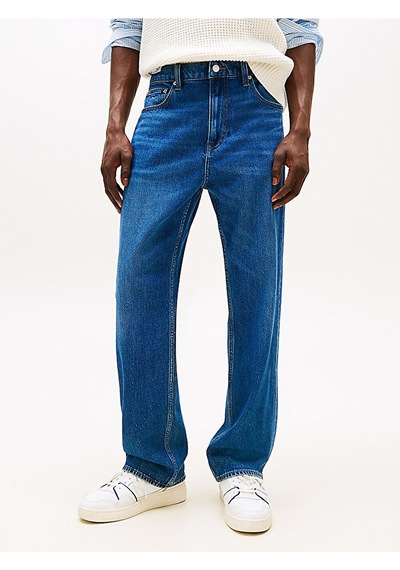 Tommy Hilfiger Otıs Regular Str Bı0152 Co Erkek Mavi Denim Pantolon - Dm0dm21021 Mavi