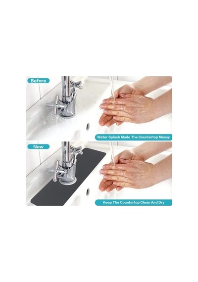 Su Emici Sihirli Lavabo Kenar Matı Siyah