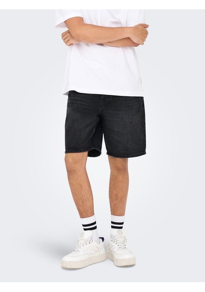Only & Sons Onsedge Black 2047 Taı Dnm Shorts Noos Erkek Siyah Şort - 22032047