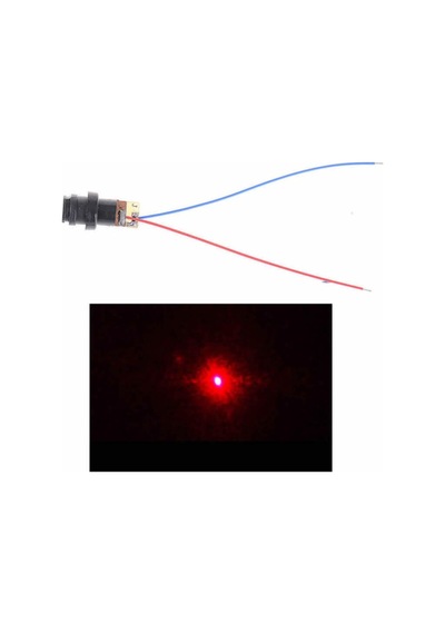 Kablolu Kırmızı Nokta Lazer Modül Plastik Kafa 5mw 650nm 3v 5v 6mm 15 Metre Mesafe Lazer Diyot Modül