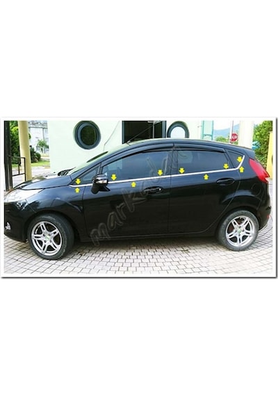 Ford Fiesta Krom Cam Çıtası 2009-2017 8 Parça Paslanmaz  Çelik