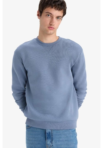 Defacto Regular Fit Bisiklet Yaka Basic Düz Kalın Sweatshirt T3777az25augr171 Gri