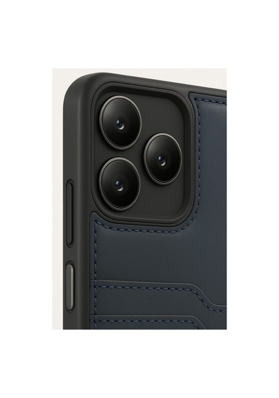 Realme Note 50 4g Uyumlu Kılıf Sara Kartvizitli Deri Kılıf - Lacivert
