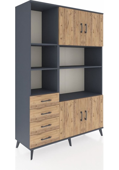 Hyperion Dolap 8 Raflı 4 Çekmeceli 4 Kapaklı 132x44x195 Antrasit-çam/çam Atlas Çam/atlas Çam - Antrasıt Hyperion Dolap 8 Raflı 4 Çekmeceli 4 Kapaklı 132x44x195 Antrasit-çam/çam Atlas Çam/atlas Çam - Antrasıt