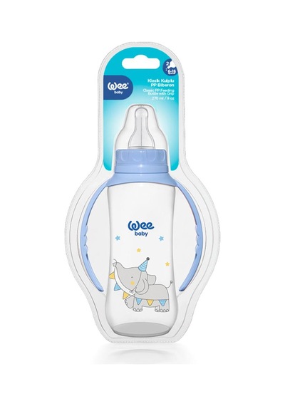 Wee Baby Klasik Kulplu Pp Biberon 150 Ml ve 270 Ml Biberon Seti - Mavi