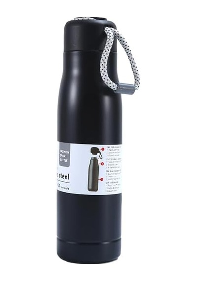 Çelik İçli Termos 550 Ml Siyah Skm015 Açık Beyaz