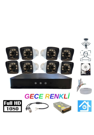 2 Mp 8 Kameralı Set